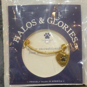 Alex & Ani Halos & Glories Paw Print Gold Bracelet